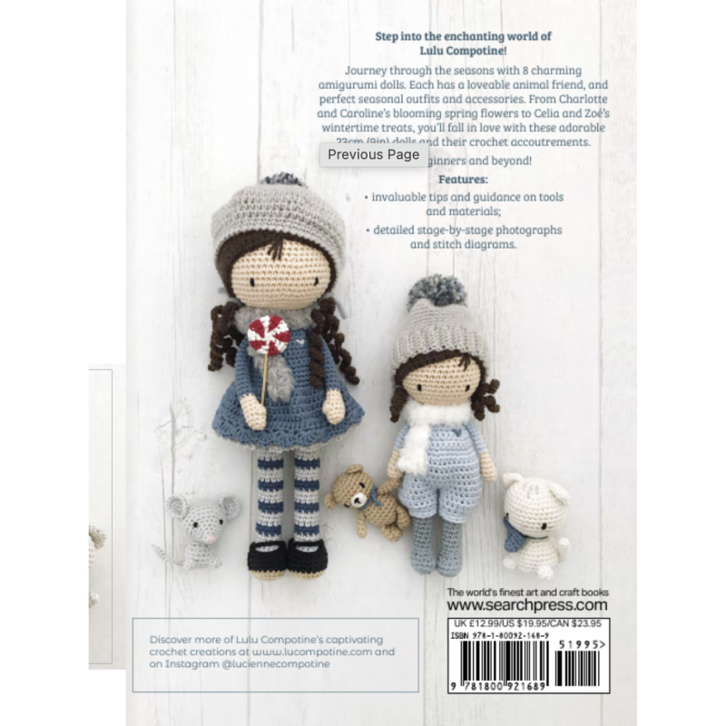 Lulu's Crochet Dolls - 8 adorable dolls and accessories to crochet, by Lulu Compotine Search Press - 7