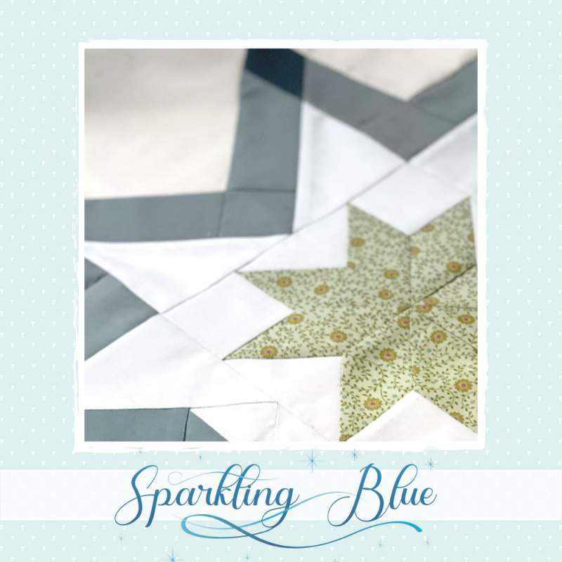 Sparkling Blue blocco 2 - Mystery Quilt 2025 - Cartamodello PDF Roberta De Marchi - 1