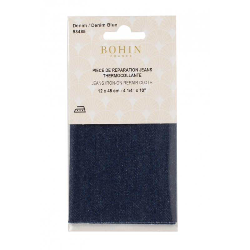 Bohin, Tessuto da Rammendo Termoadesivo in Jeans, colore Blue Denim Bohin - 1