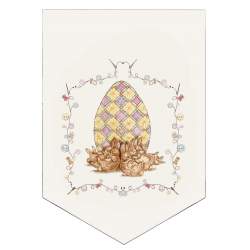 Easter Patchwork, 5 Bandierine Coniglietti Dormiglioni Amabilmente Vero - 1