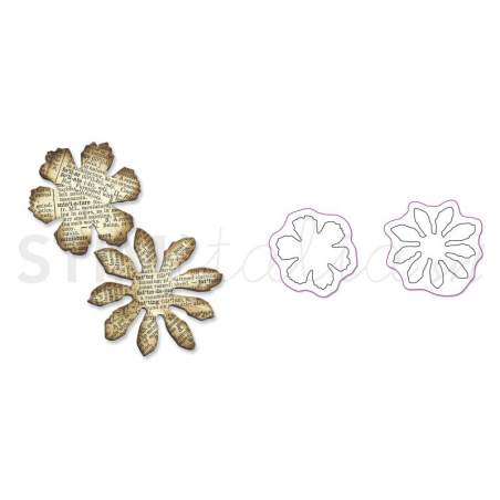 Sizzix, Movers & Shapers Die Magnetic Set 2PK Mini Tattered  Florals Set by Tim Holtz Sizzix - Big Shot - 1